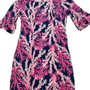 Lilly Pulitzer Fiesta Stretch Nauti Navy Beyond The Sea Dress Women's Size 00